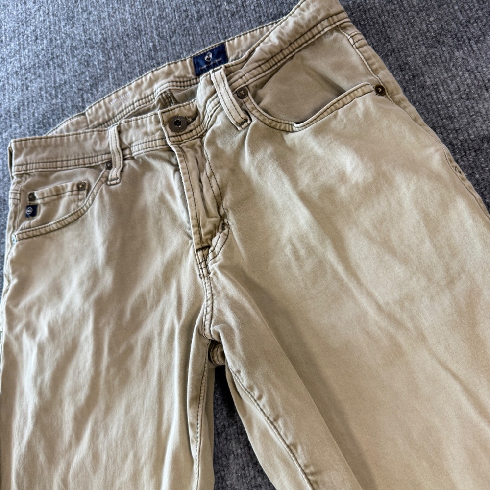 AG Adriano Goldschmied The Tellis Modern Slim Khaki Cotton Pants 30x34